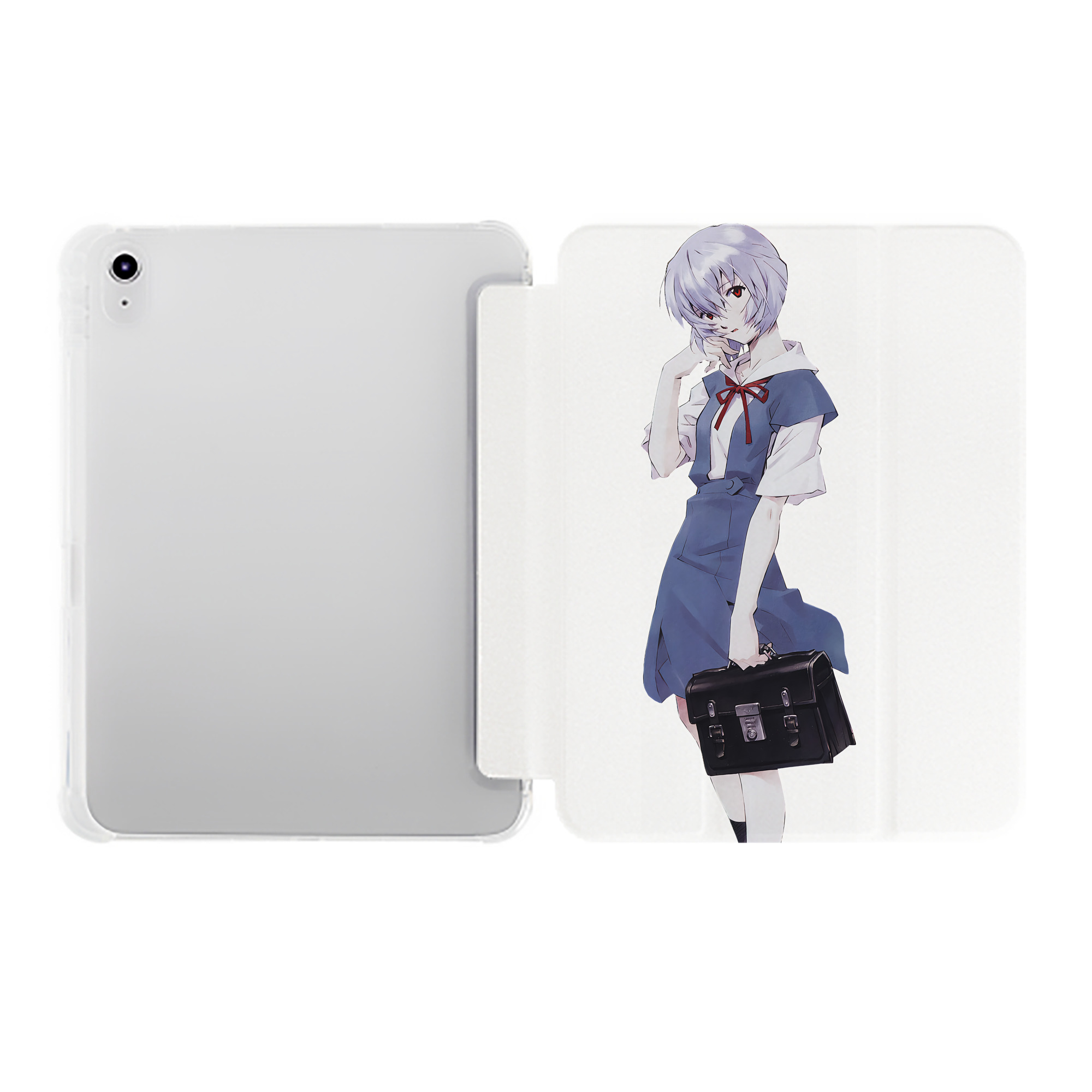 （画像用） EVA 新世紀エヴァンゲリオン IPad ケース ペン収納付き 三つ折りスタンド PUレザー×シリコン 対応機種9.5/10.5/10.9インチ